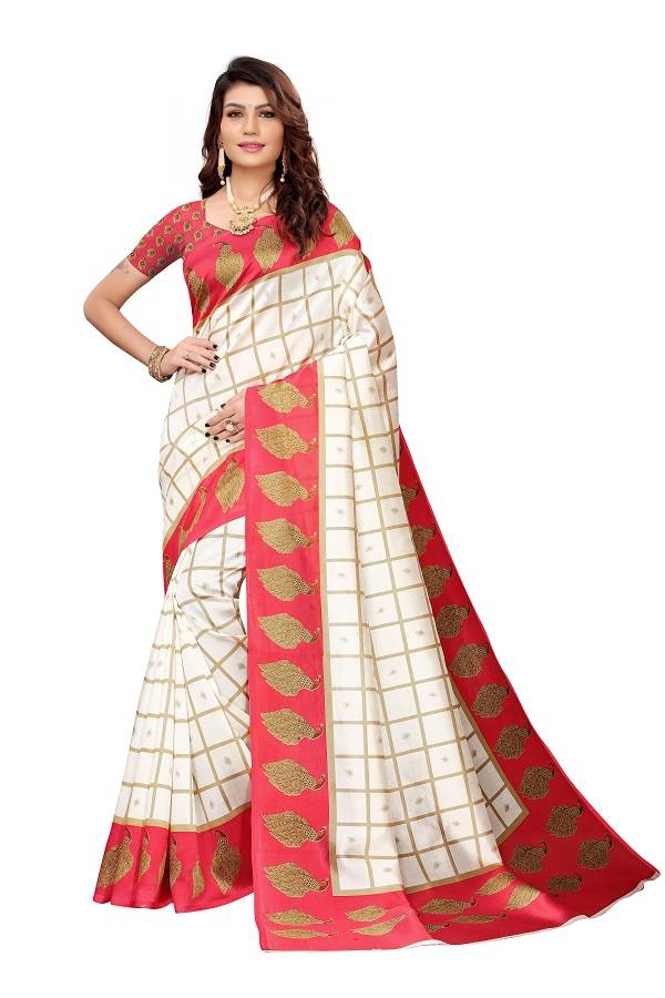 Printed Art Silk 4 Art Silk Designer Fancy Wear Saree Collection